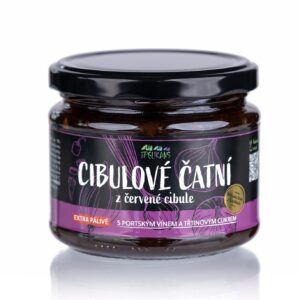 Cibulové čatní (chutney) z červené cibule – Extra pálivé 250g