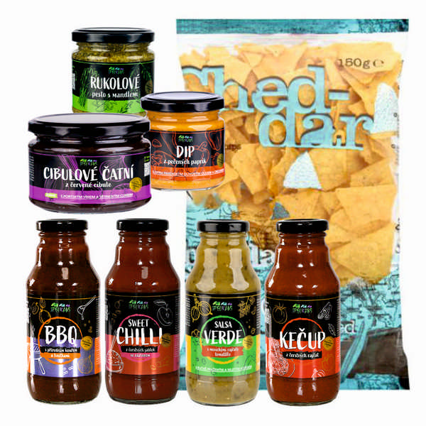 Grilovací sada omáček + Nachos 800g ZDARMA