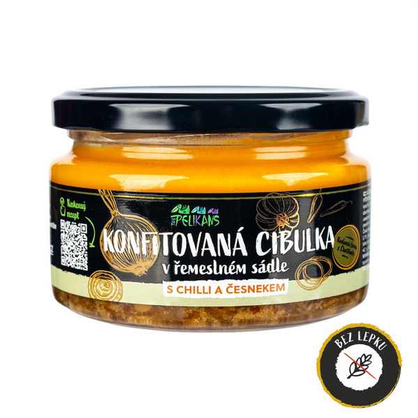 Konfitovaná cibulka s chilli a česnekem 200 g