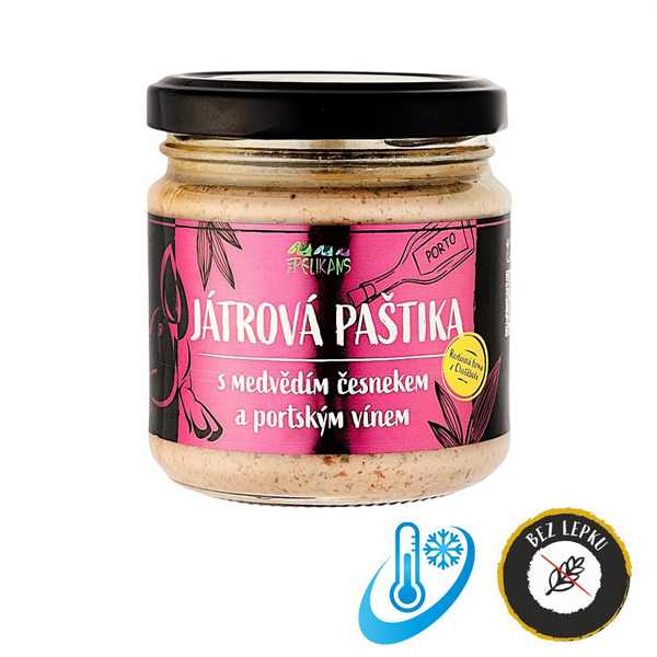 Játrová paštika s portským vínem a medvědím česnekem 170 g